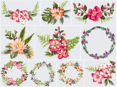 Xin giới thiệu bộ vector hoa lá trang trí tuyệt đẹp #1 dành cho các designer. hoa trang trí, hoa lá trang trí, vector hoa lá trang trí