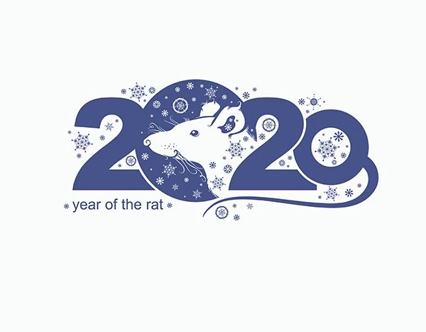 Hình vẽ vector con chuột  cách điệu 2020 đẹp