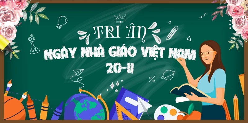 Vector banner tri ân Ngày Nhà Giáo Việt Nam 20 -11: Dành tặng tấm banner này để tri ân các nhà giáo, những người luôn tận tụy và cống hiến trong việc giáo dục cho thế hệ chúng ta. Hãy chia sẻ điều này với những người thầy cô mà bạn yêu mến nhất vào ngày lễ này nhé! 