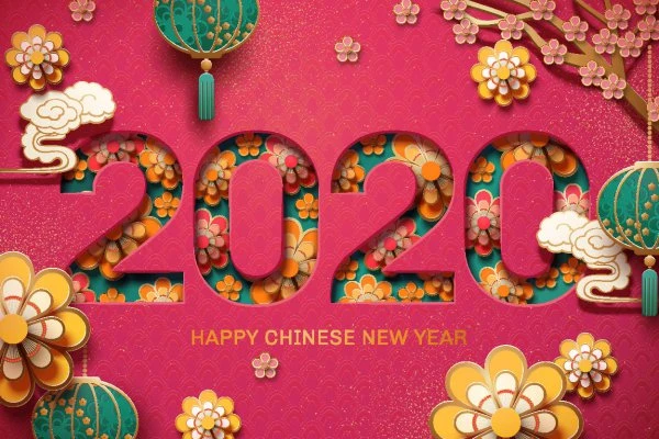 Vector bộ 6 files background backdrop trang trí Chào mừng năm mới 2020 Canh  Tý #3