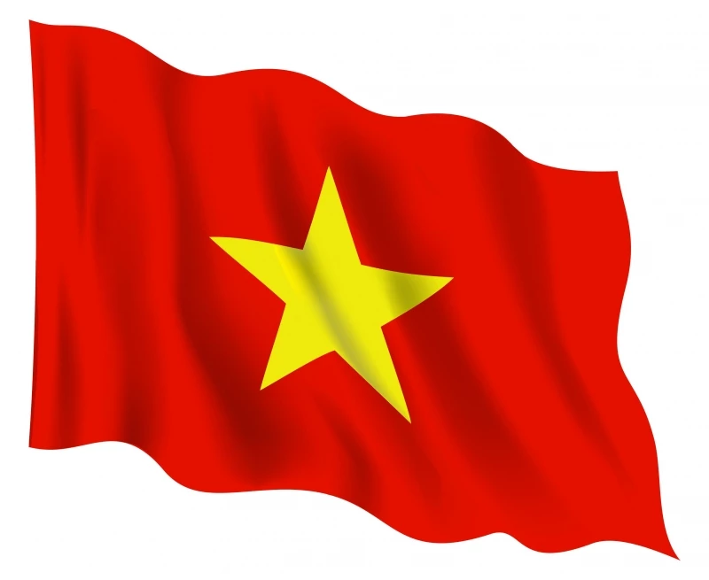 hình lá cờ Việt Nam đang bay