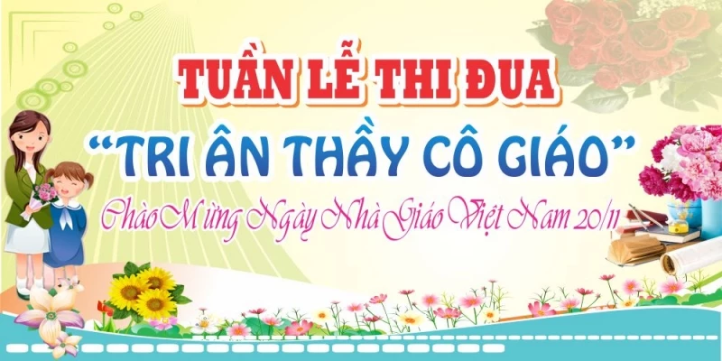 Vector phông nền tri ân Ngày Nhà Giáo Việt Nam 20 - 11