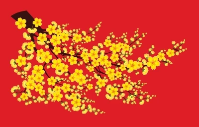 Miễn phí download Vector cành hoa mai nở rực rỡ ngày tết. Định dạng file AI EPS Illustrator. Chủ đề: hoa mai vector, cành hoa mai vector, 