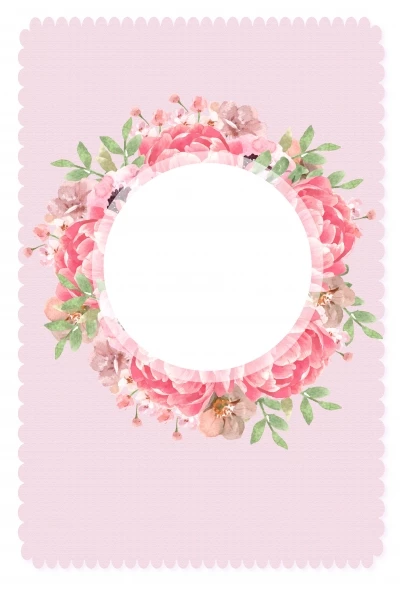 Miễn phí download Vector hoa lá màu nước trang trí hình tròn nền màu hồng. Định dạng file AI EPS Illustrator. Chủ đề: khung  viền hoa vector, khung hoa trang trí vector, hoa lá trang trí vector, 